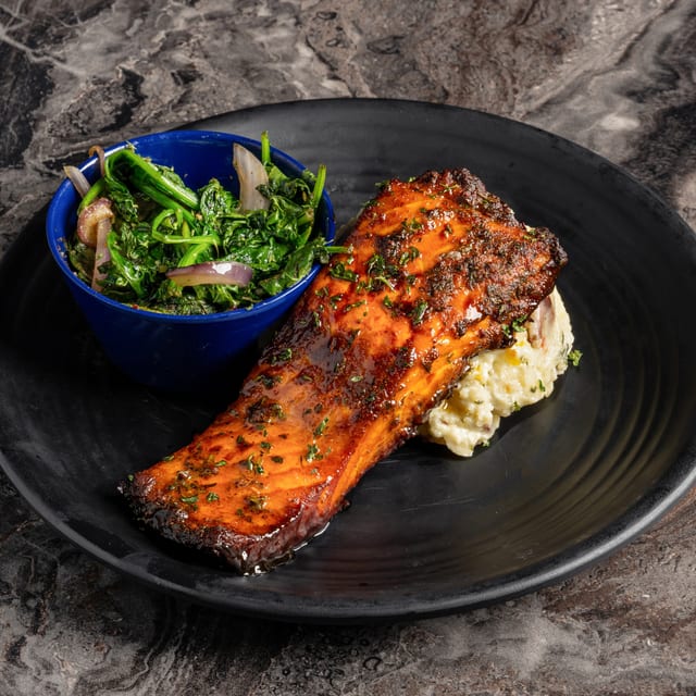 Glazed Salmon.